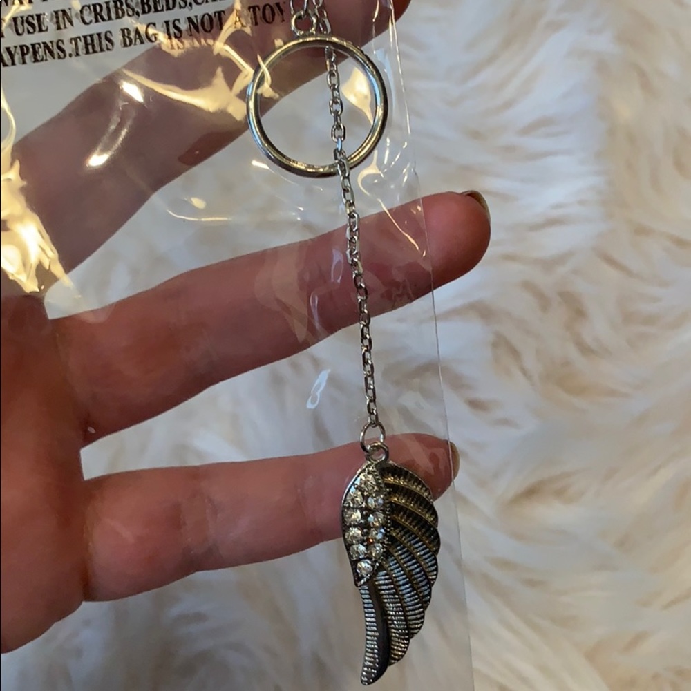 Silver bling crystal earrings and necklace wing - Picture 5 of 5